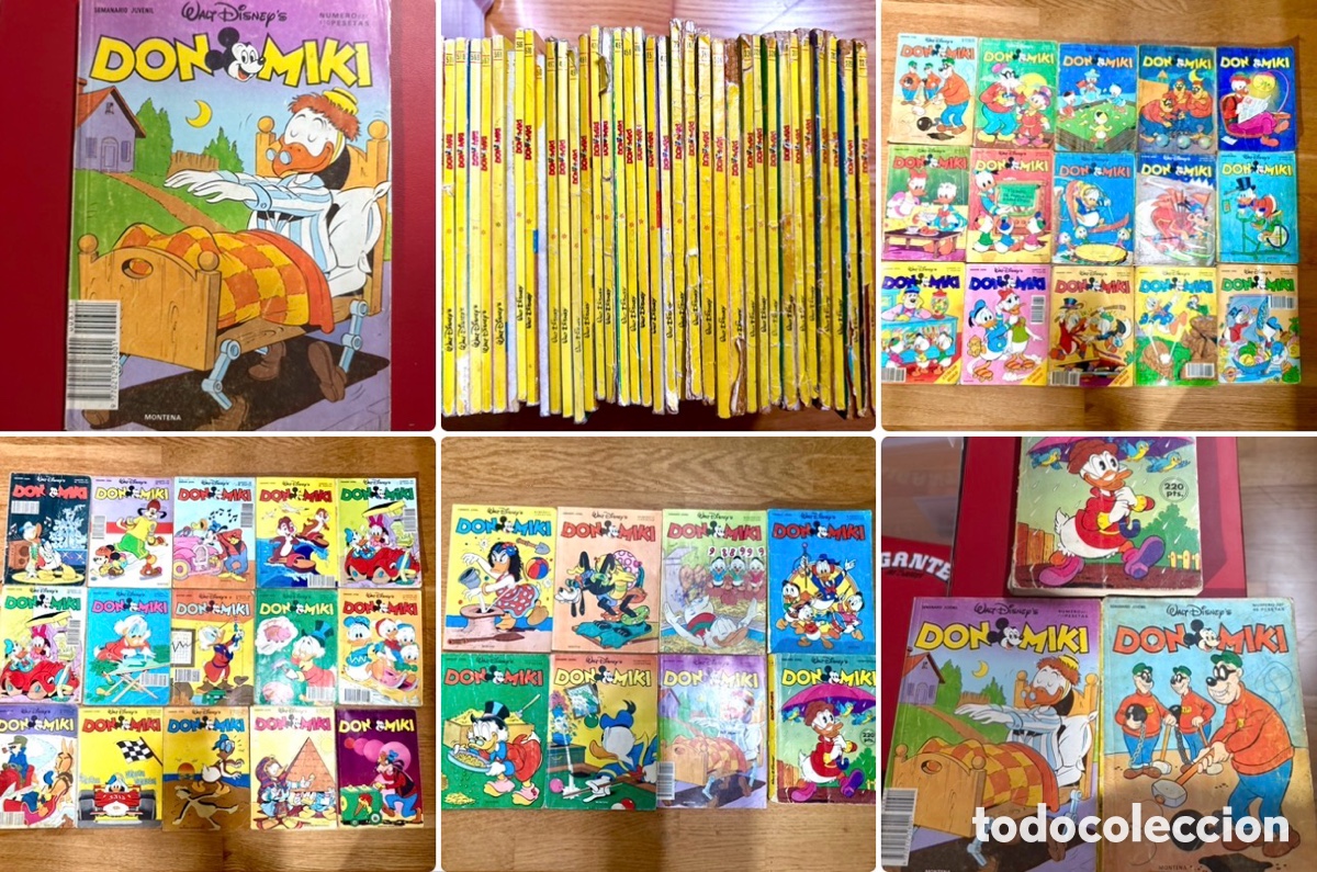 Comics: A&Ntilde;OS 80 Lote 38 C&oacute;mics Don Miki (Walt Disney - Montena) Con Retapado Y N&uacute;meros Buscados