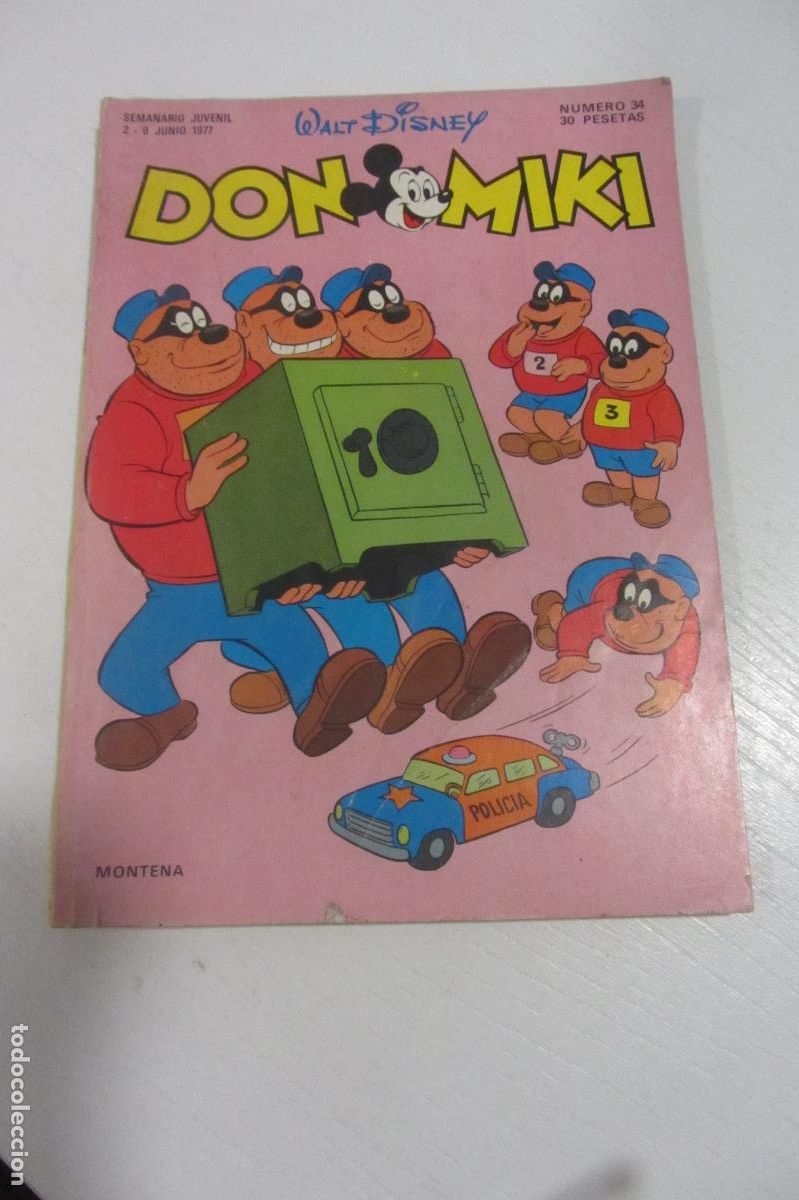 Tebeos: DON MIKI. N&ordm; 34 WALT DISNEY MONTENA 1977 ARX275