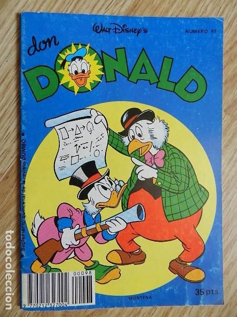 Tebeos: Don Donald n&ordm; 98 suplemento revista Dumbo Montena