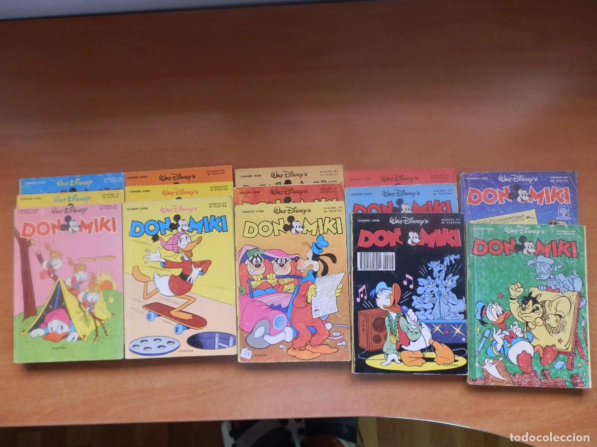 Tebeos: 14 ejemplares de DON MIKI, semanario juvenil. Editorial Montena. A&ntilde;os 80. tiras c&oacute;micas Walt Disney.