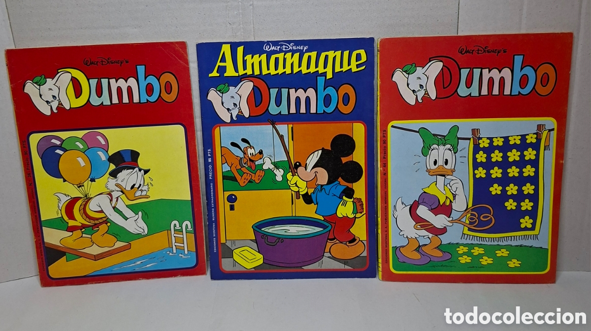 Tebeos: LOTE 8p3 DUMBO MONTENA. NUEVOS. SIN LEER. DISNEY. ALMANAQUE, 36, 44.