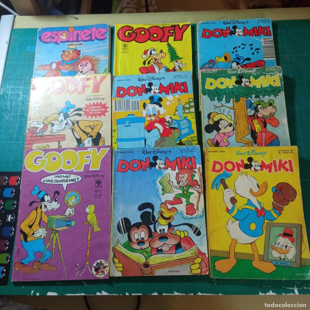 Tebeos: Lote de 9 tebeos infantiles: Don Miki, Goofy y Espinete