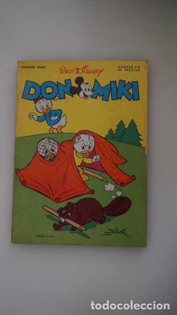 Tebeos: DON MIKI NUMERO 216, ( EDIBELSA, MONTENA, MONDIBERICA, MONDADORI, PRIMAVERA ).