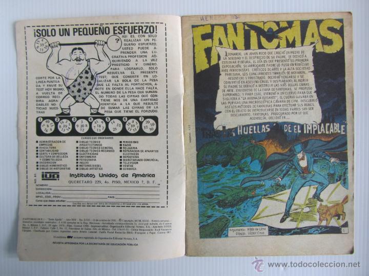 Tebeos: 1981 FANTOMAS LA AMENAZA ELEGANTE 2-535 EL IMPLACABLE COMIC CONSERVADO - Foto 4