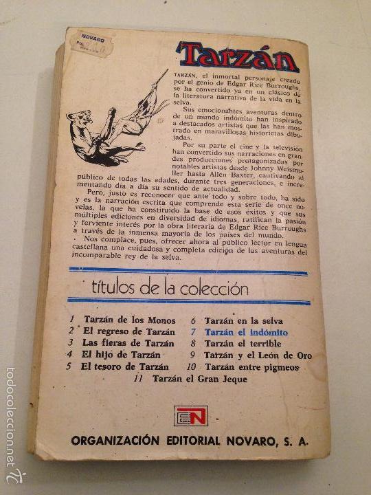 Tebeos: TARZAN NOVELA N&ordm; 7. EL INDOMITO. NOVARO. - Foto 3