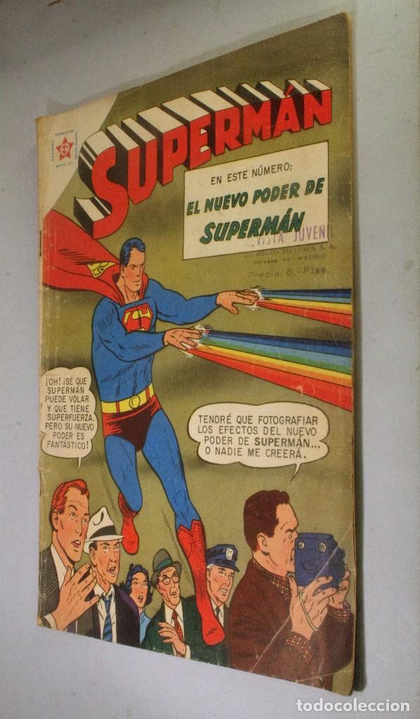 Tebeos: Comic de Superman.  #203 1959. Ed. Novaro. El nuevo poder de Superman. Roces en el lomo. - Foto 1
