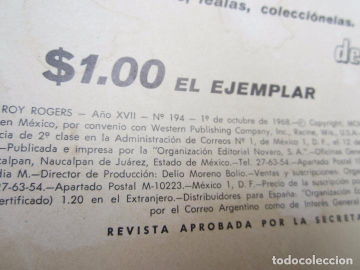 Tebeos: roy rogers , numero 194 , novaro 1968 - Foto 2