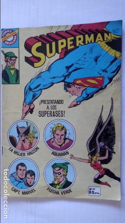 Tebeos: SUPERMAN PRESENTANDO A LOS SUPERASES - N&ordm; 9 COMICS BRUGUERA - Foto 1