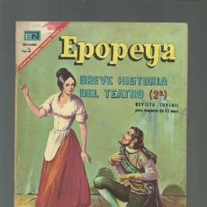 Tebeos: EPOPEYA 110: BREVE HISTORIA DEL TEATRO (2), 1967, NOVARO, MUY BUEN ESTADO. Lote 121920743