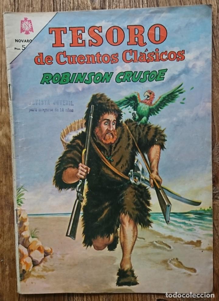 Tebeos: COMIC TESORO DE CUENTOS CLASICOS ROBINSON CRUSOE  1965 BUEN ESTADO