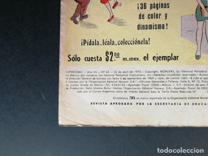 Tebeos: Original Supercomic Superman Editorial Novaro n&uacute;mero 85 Mexico - Foto 3