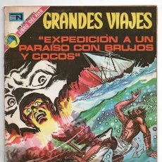 Tebeos: GRANDES VIAJES # 126 NOVARO 1973 EXPEDICION A UN PARAISO CON BRUJOS Y COCOS BUEN ESTADO. Lote 172660610