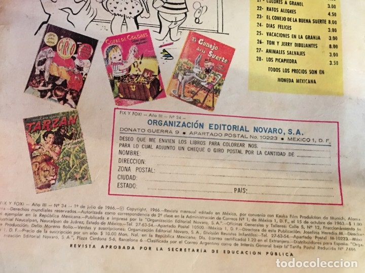Tebeos: COMIC FIX Y FOXI N&ordm; 34 NOVARO A&Ntilde;O 1966 - Foto 3