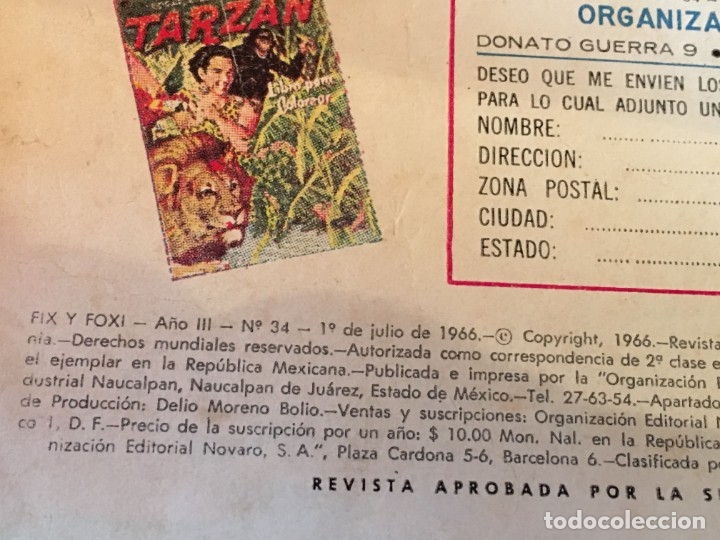 Tebeos: COMIC FIX Y FOXI N&ordm; 34 NOVARO A&Ntilde;O 1966 - Foto 4