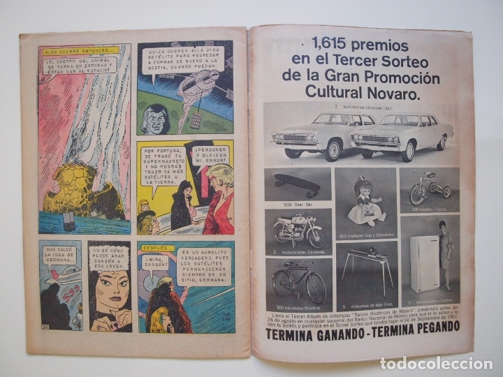 Tebeos: DOMINGOS ALEGRES N&ordm; 692 - EL PODEROSO SANS&Oacute;N - FRANK THORNE - NOVARO 1967 - Foto 4