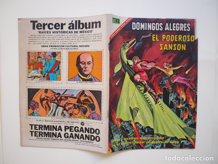 Tebeos: DOMINGOS ALEGRES N&ordm; 692 - EL PODEROSO SANS&Oacute;N - FRANK THORNE - NOVARO 1967 - Foto 6