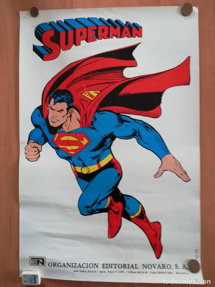 Tebeos: POSTER SUPERMAN EDITORIAL NOVARO &iexcl;RARO! - Foto 1