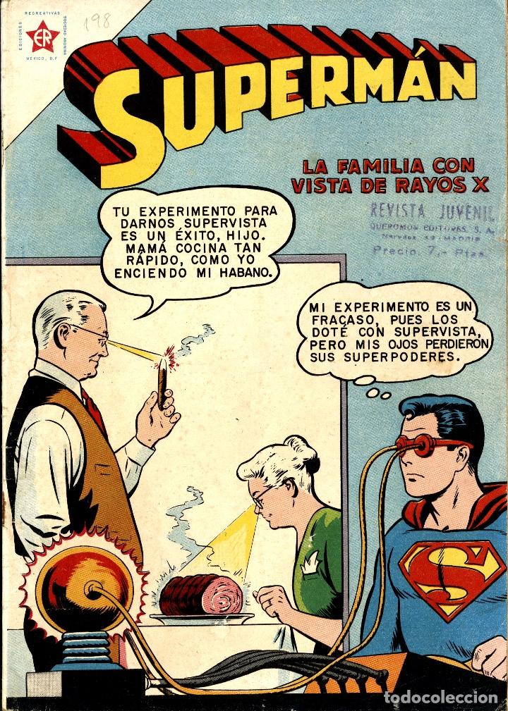 Tebeos: SUPERMAN-198 (NOVARO, 1959) - Foto 1