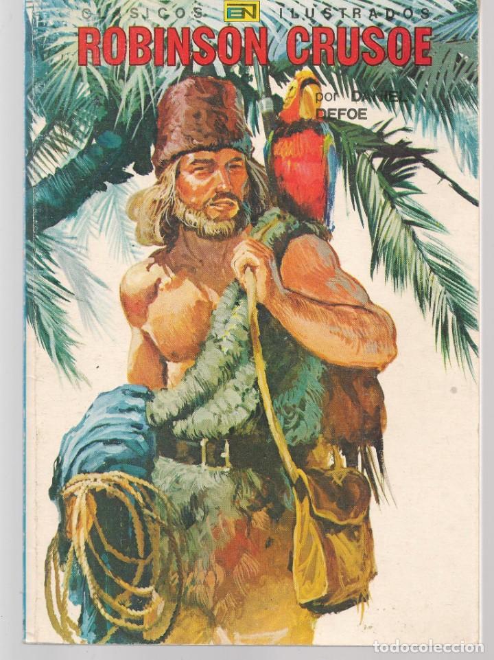 Tebeos: CL&Aacute;SICOS ILUSTRADOS. N&ordm; 6. ROBINSON CRUSOE. NOVARO 1980. (Z/38)