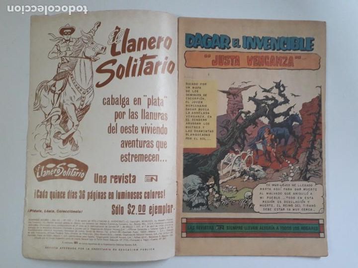 Tebeos: Domingos alegres n&ordm; 1051 - Dagar el invencible! - original editorial Novaro - Foto 2