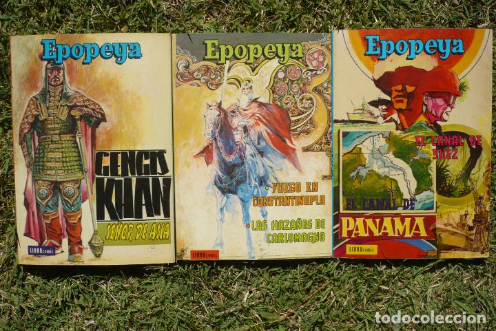 Tebeos: EPOPEYA. Lote Tres Libro C&oacute;mic Novaro. - Foto 5