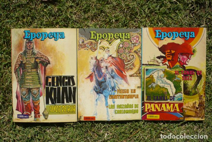 Tebeos: EPOPEYA. Lote Tres Libro C&oacute;mic Novaro. - Foto 1