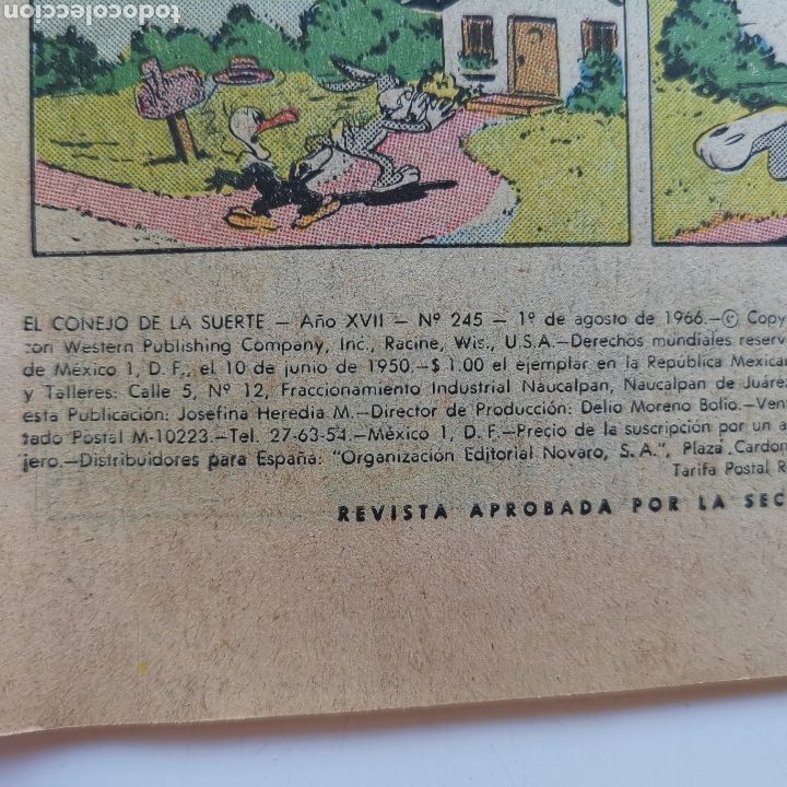 Tebeos: C&oacute;mic El conejo de la suerte 1966 n&ordm;245 novaro - Foto 3