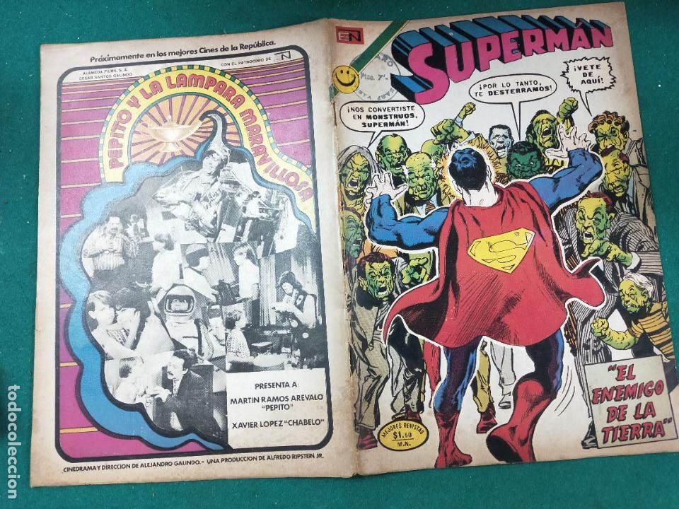 Tebeos: SUPERMAN N&ordm; 882. EDITORIAL NOVARO 1972. - Foto 1