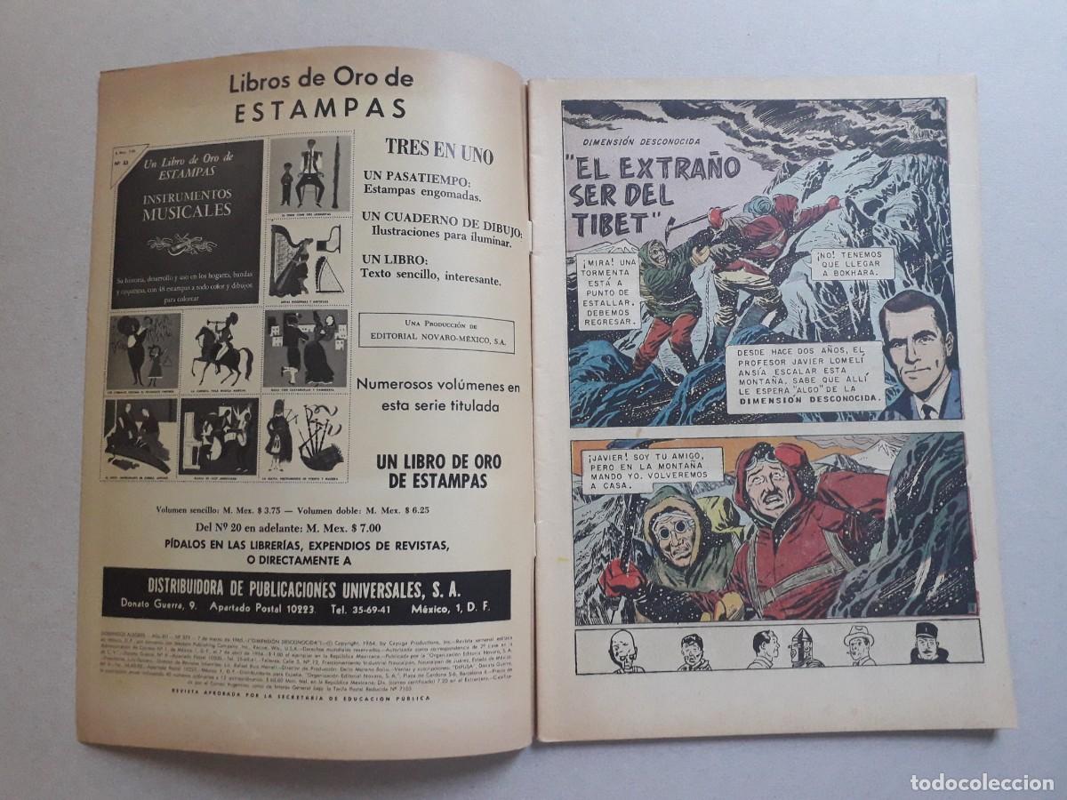 Tebeos: Domingos alegres n&deg; 571 - Dimensi&oacute;n Desconocida - original editorial Novaro - Foto 2
