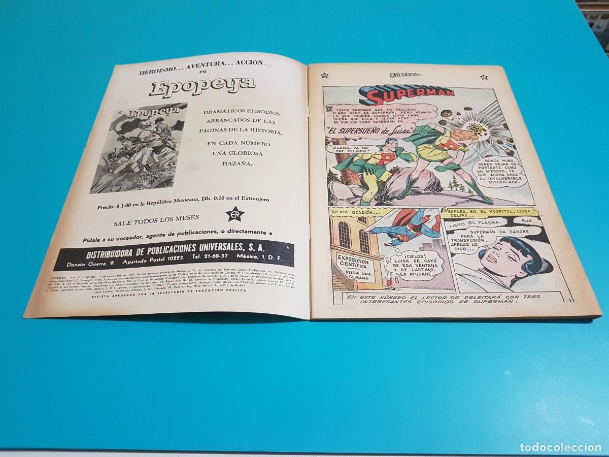 Tebeos: Superman, N&ordm; 203, Novaro. - Foto 2