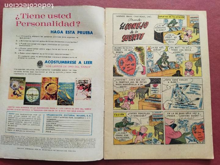 Tebeos: NOVARO - EL CONEJO DE LA SUERTE N&ordm; 239 - 1966 - Foto 2