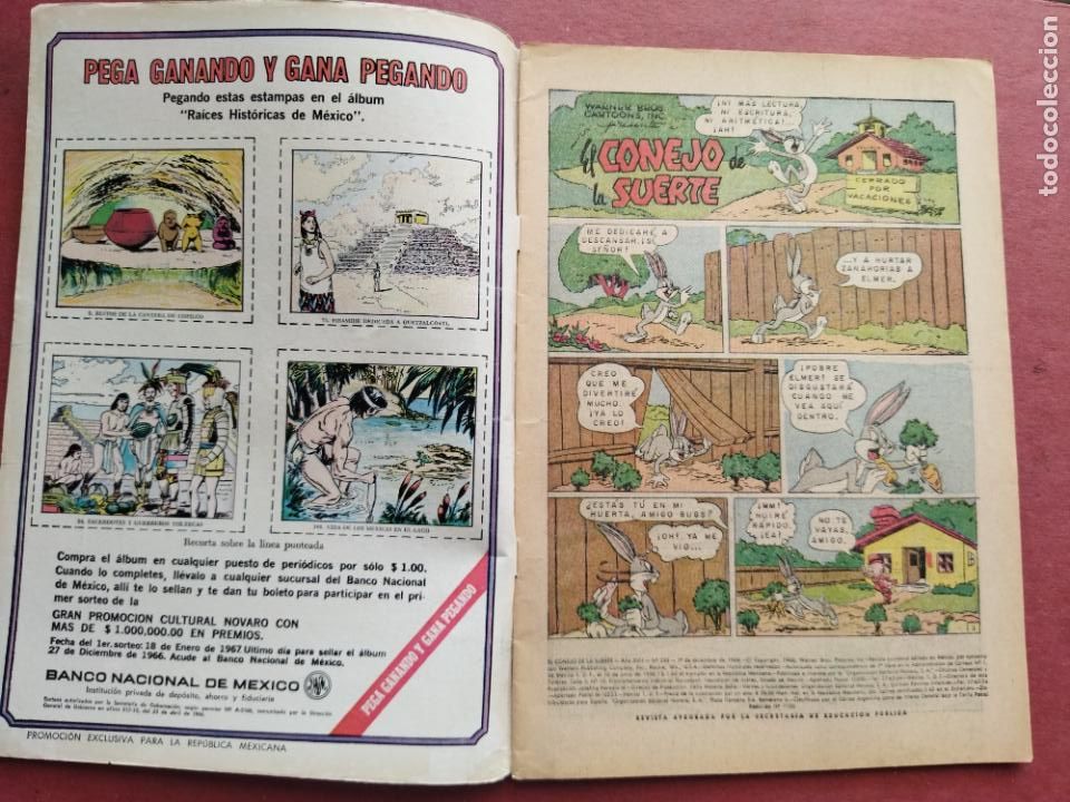 Tebeos: NOVARO - EL CONEJO DE LA SUERTE N&ordm; 253 - 1966 - Foto 2