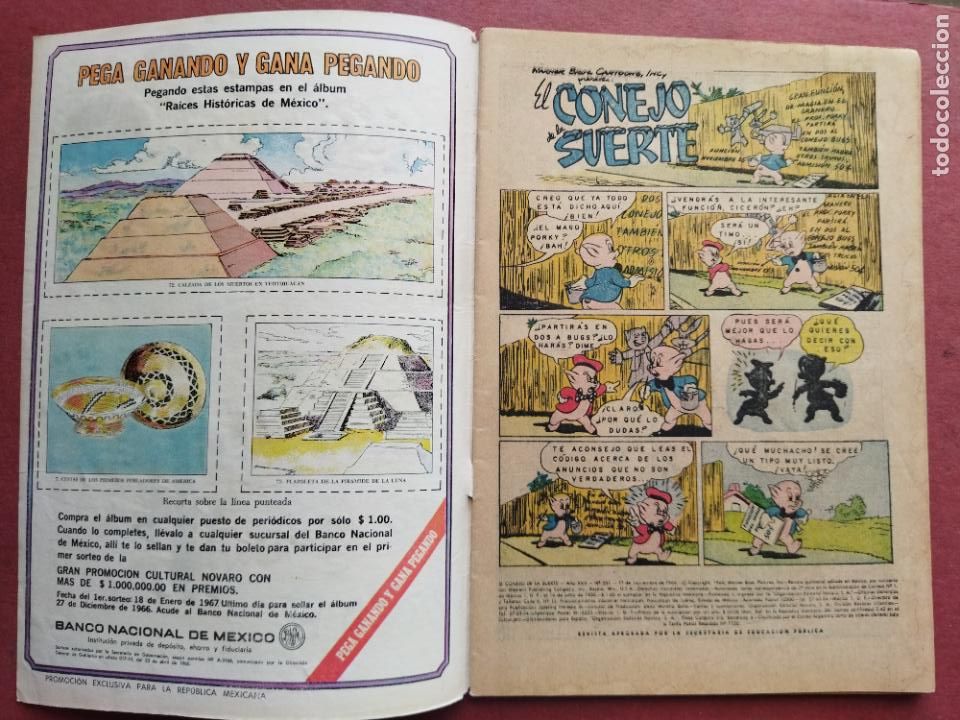 Tebeos: NOVARO - EL CONEJO DE LA SUERTE N&ordm; 251 - 1966 - Foto 2