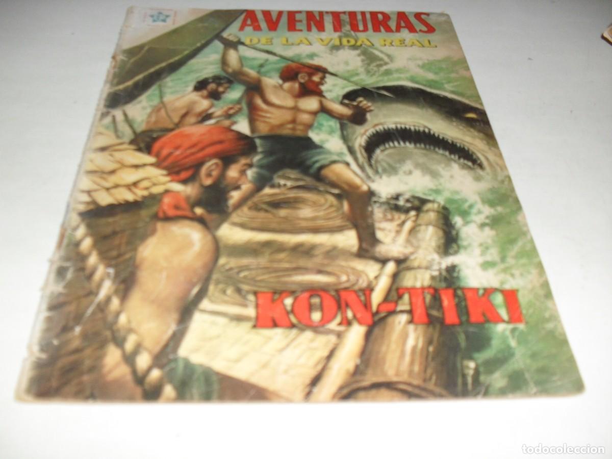Livros de Banda Desenhada: AVENTURAS DE LA VIDA REAL 28 KON-TIKI,(DE 377).NOVARO,1956.TEBEO DIFICIL