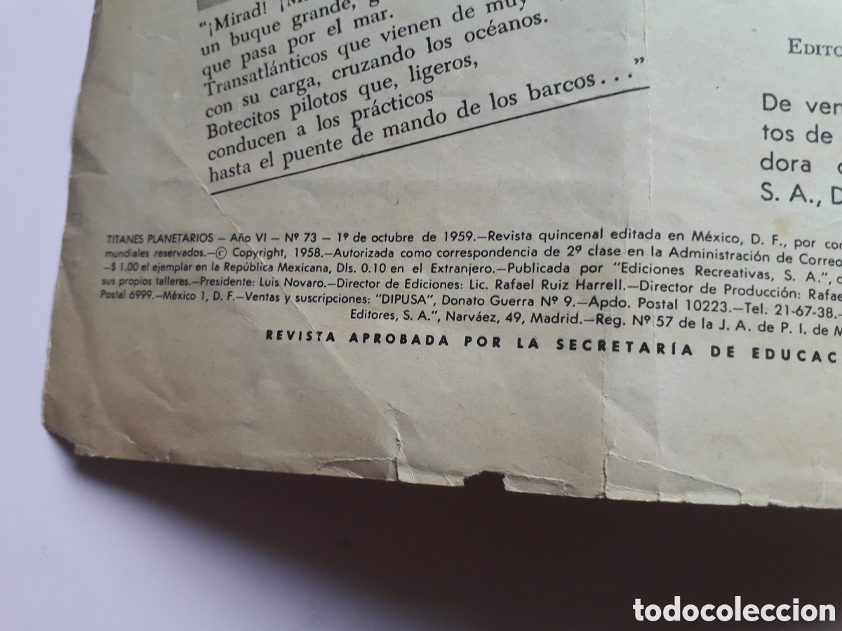 Tebeos: Titanes Planetarios num 73. Octubre 1959 - Foto 2