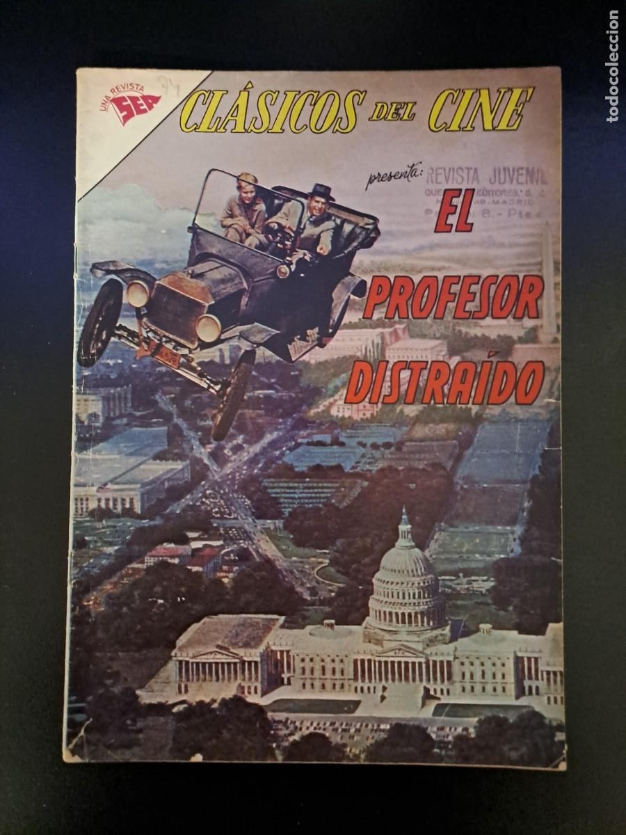 Tebeos: Cl&aacute;sicos de cine 74, el profesor distra&iacute;do, Novaro en buen estado Bolsa xx