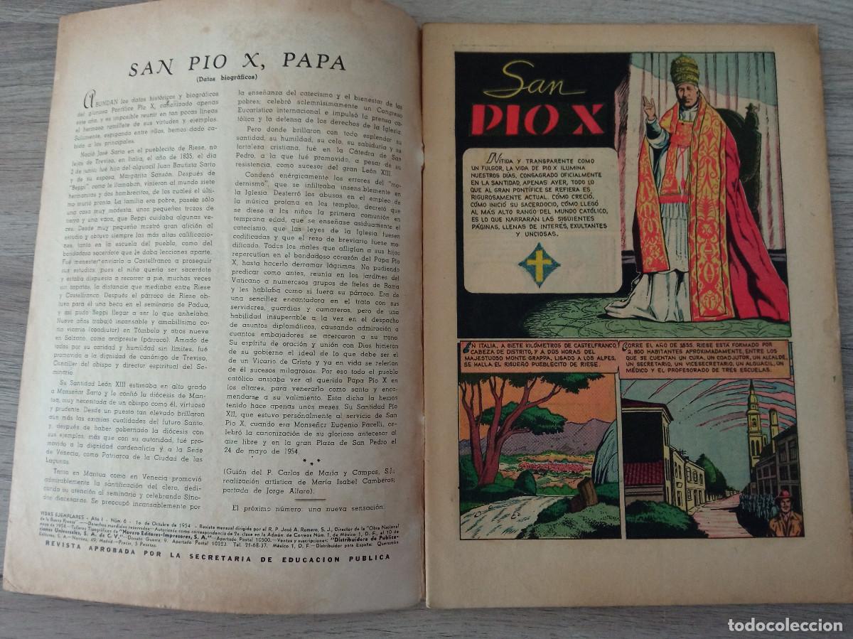 Tebeos: VIDAS EJEMPLARES N&ordm; 6, PIO X - Foto 2