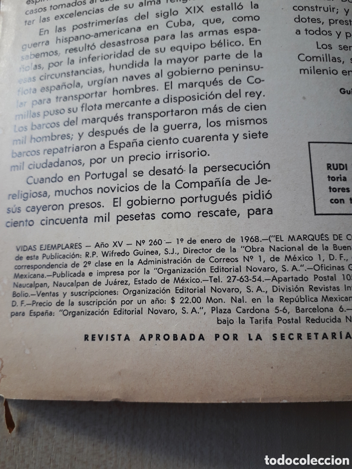Tebeos: Vidas ejemplares num 260. Enero 1968. El marqu&eacute;s de Comillas - Foto 3