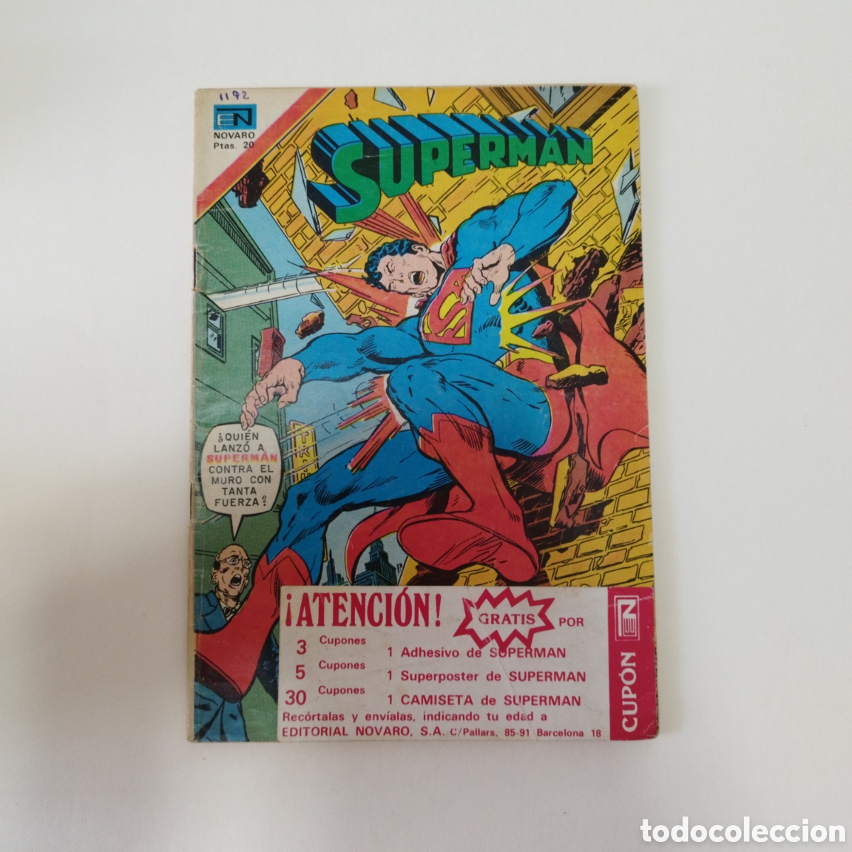 Tebeos: SUPERMAN # 1192 / NOVARO / SERIE AGUILA / CONSERVA CUPON