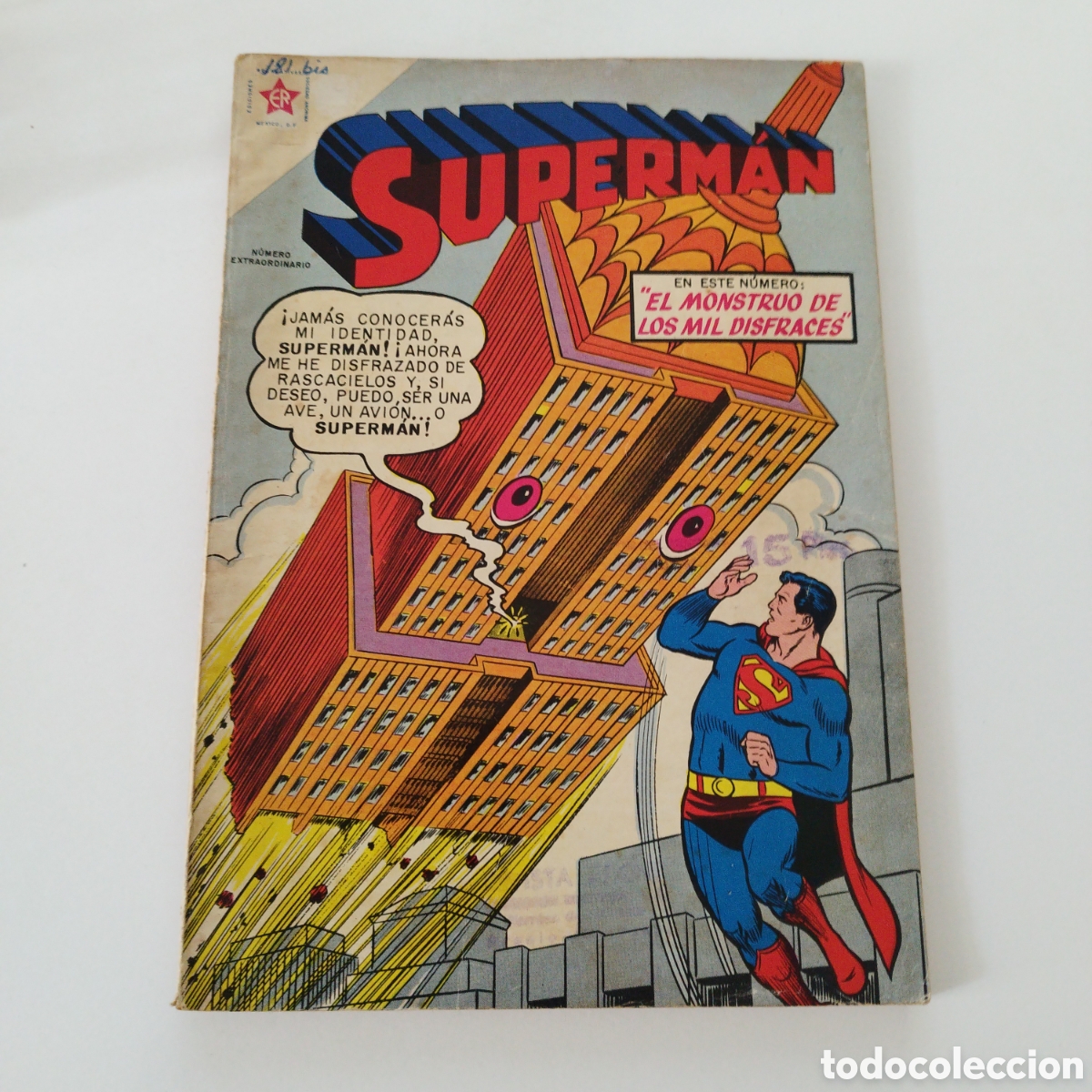 Comics: SUPERMAN / N&Uacute;MERO EXTRA / 19 ABRIL 1959 / EL MONSTRUO DE LOS MIL DISFRACES / NOVARO / DIFICIL