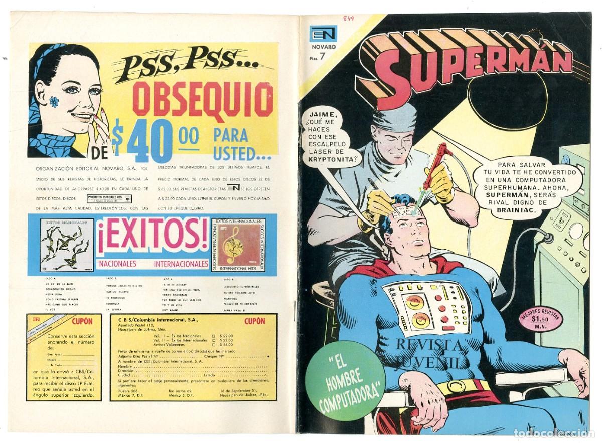 Tebeos: Superm&aacute;n n.849 - Edt Novaro (B7) - Foto 1