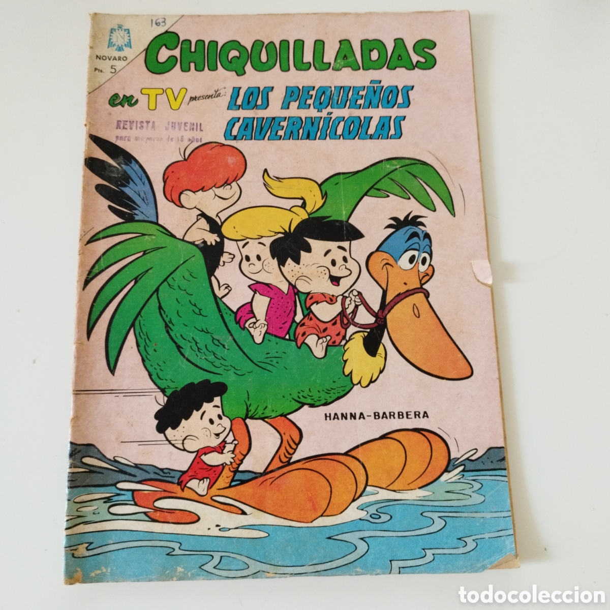 Tebeos: CHIQUILLADAS EN TV / LOS PEQUE&Ntilde;OS CAVERNICOLAS / # 163 / HANNA-BARBERA / ED. NOVARO /