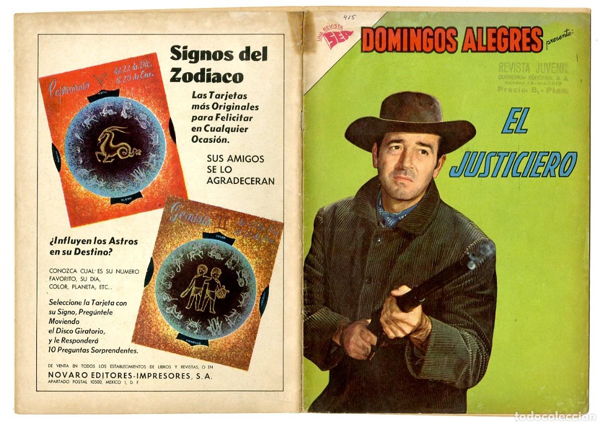 Tebeos: Domingos Alegres - El Justiciero n.415 - Novaro (B13) - Foto 1
