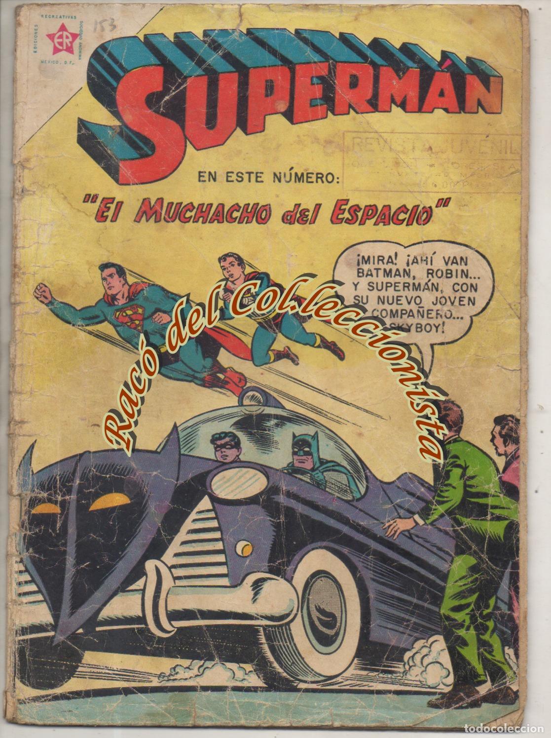 Tebeos: SUPERMAN , NOVARO E.R. N. 153, EL MUCHACHO DEL ESPACIO (CON BATMAN), 1958 - Foto 1