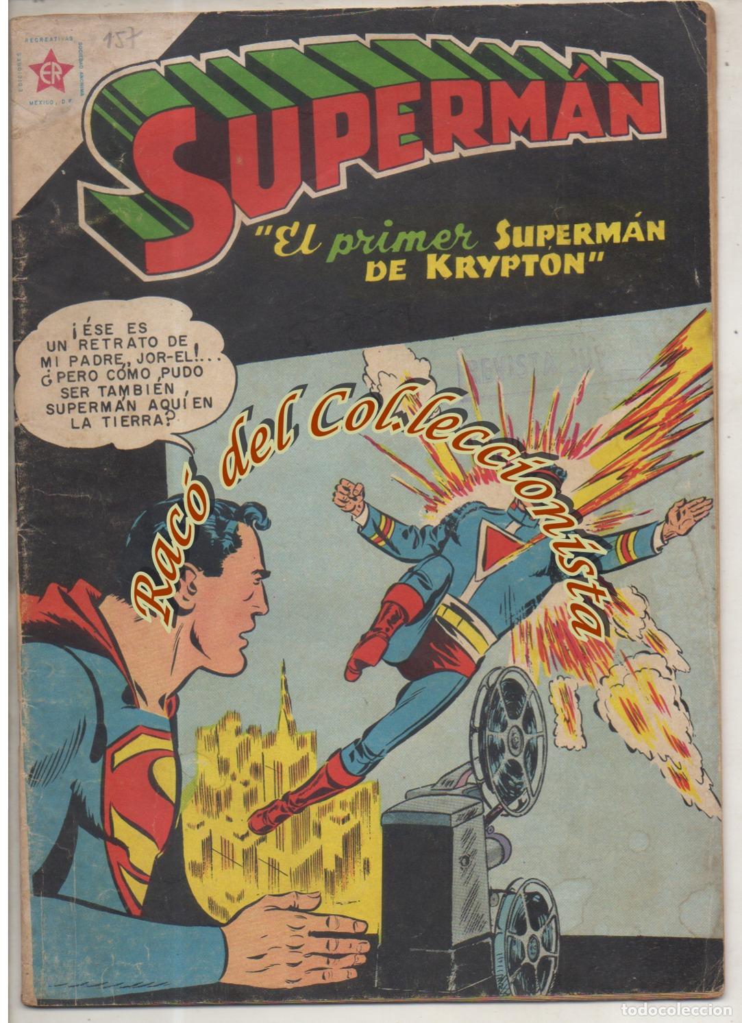 Tebeos: SUPERMAN , NOVARO E.R. N. 157, EL PRIMER SUPERMAN DE KRYPTON, 1958 - Foto 1
