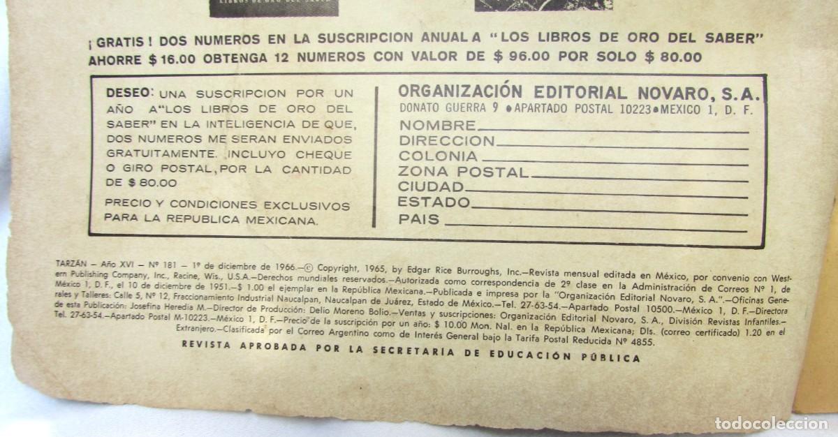 Tebeos: TARZ&Aacute;N A&Ntilde;O XVI No 181 1966 - Foto 2