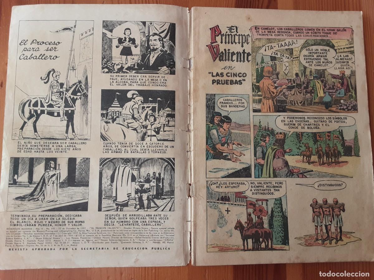 Tebeos: DOMINGOS ALEGRES EL PRINCIPE VALIENTE N&Uacute;MERO 195, EDITORIAL NOVARO - Foto 2