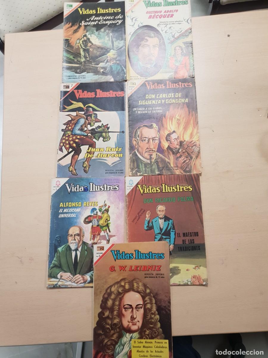 Tebeos: Vidas ilustres novaro 7 ejemplares - Foto 1