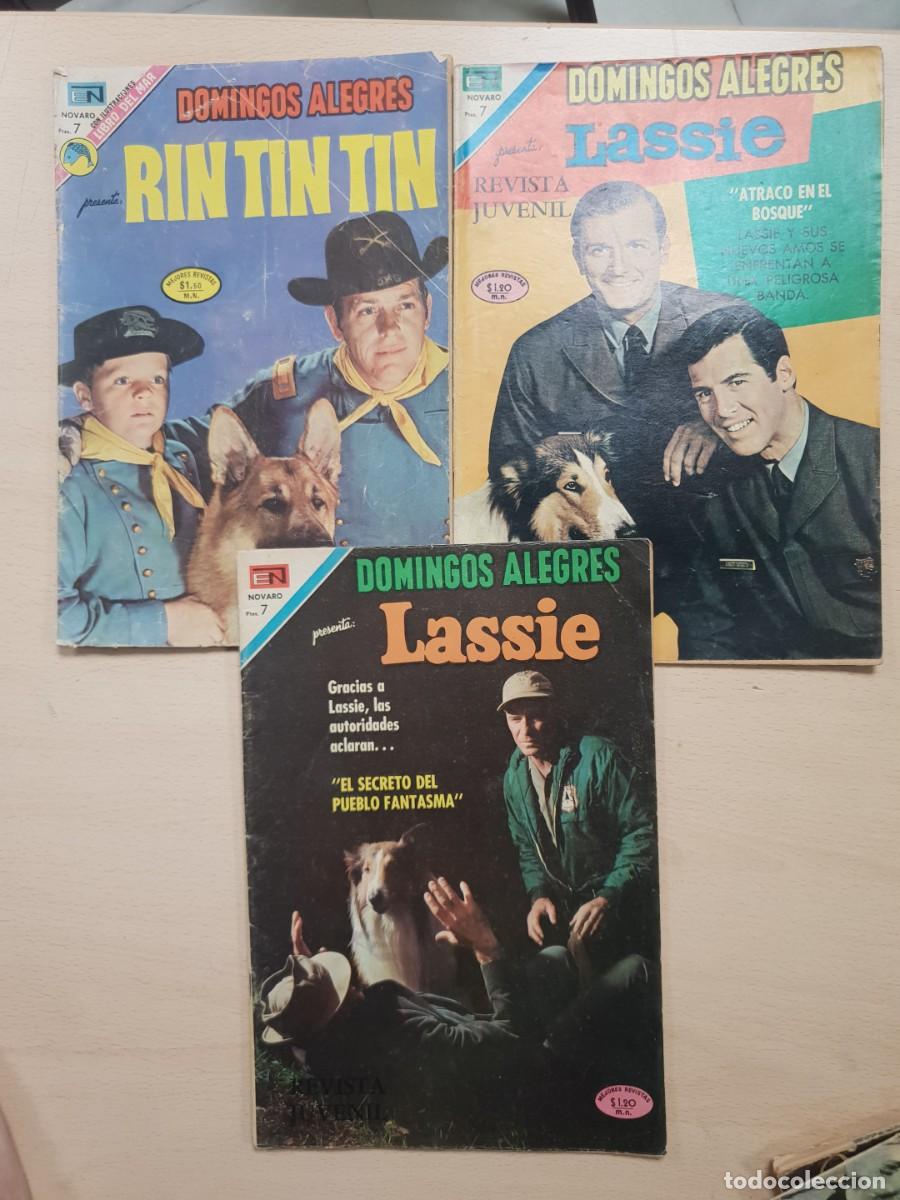 Tebeos: Domingos alegres lassie y rin tin tin 3 ejemplares - Foto 1