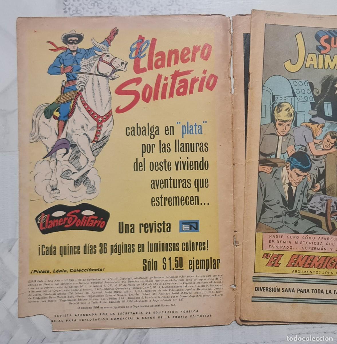 Tebeos: SUPERMAN n&ordm; 940. Editorial Novaro 1973 - Foto 3